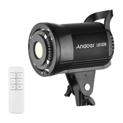 100W Studio LED Video Light 5600K Dimmable Bowens Mount Continuous Light with Remote Control for Video Live Streaming