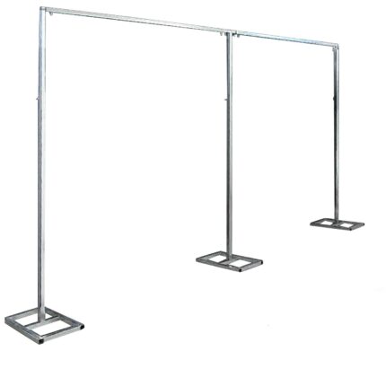 10x20Ft Wedding Party Backdrop Stand Pipe Kit Heavy Duty Photography Background Support System Curtain Frame Wedding Arch Silver