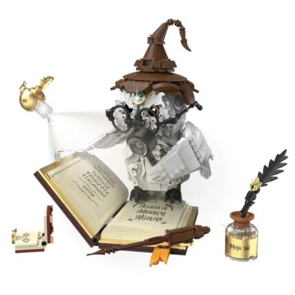 1162pcs Magical World Owl Doctor Magic Book and Lights Building Blocks Bricks Animal Bird Models Boys Assembly Toys Kid Christmas Gifts
