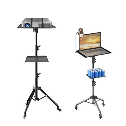 145cm Projector Tripod Stand Laptop Tripod Adjustable Height Standing Desk Outdoor Computer Desk Stand for Studio