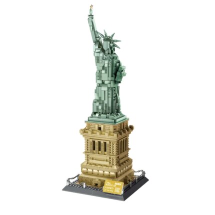 1577Pcs Bricks 1/ 1 World Architecture Liberty Statue Model Building Blocks/Plastic Toys For Kids Adult boys Gift