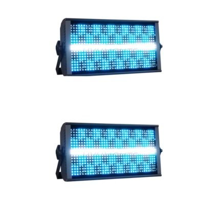 2PCS 200W LED Strobe Light Super Bright RGBW 4in1 48 Partition White 8000K DMX Dj Wash Bar Strobe Stage Lighting Effects