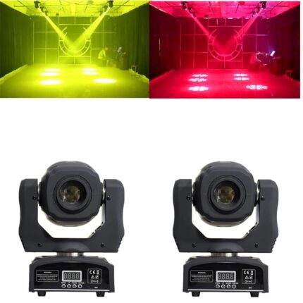 2PCS 60W Mini Led Dmx Gobo Moving Head Spot Light For Club Dj Stage Lighting Party Disco Wedding Event