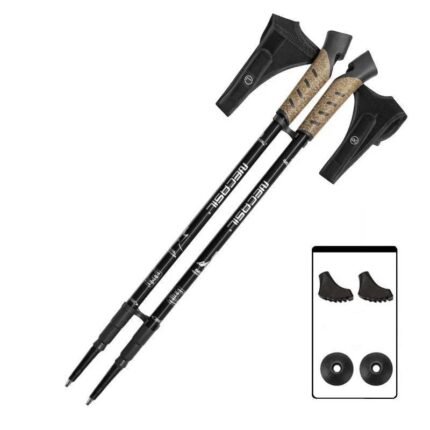 2PCS Nordic Walking Poles Trek Pole Telescopic Alpenstock 7075 Aluminum Alloy Shooting Crutch Senderismo Walking Stick hiking