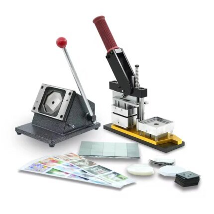 2x2" (Machine+Cutter+100 Magnets) Custom Photo Kit Fridge Magnet Button Maker Machine Refrigerator