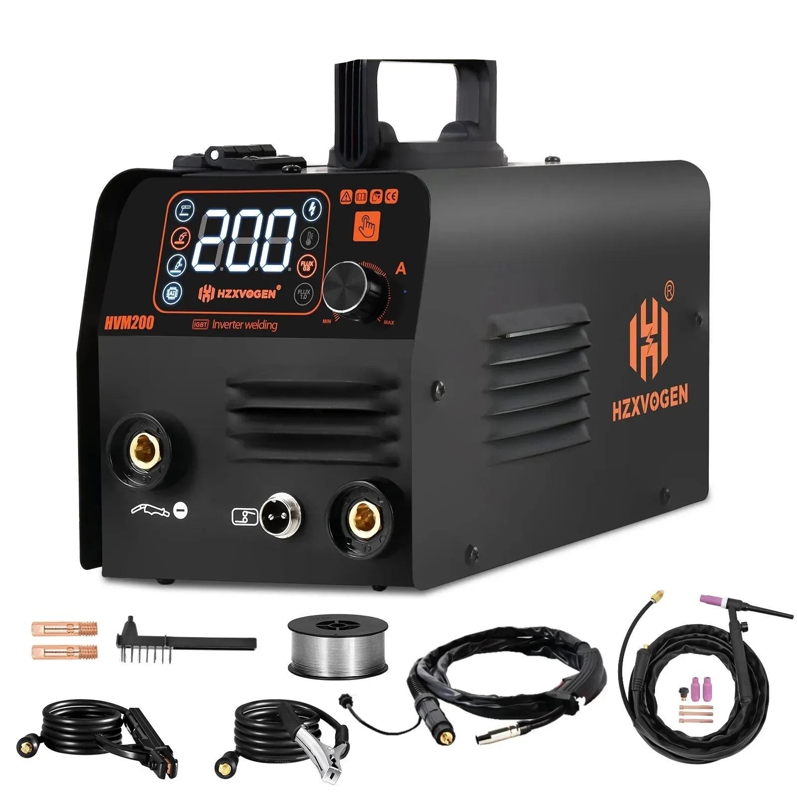 3 in1 MIG/TIG/MMA Semi-Automatic Welding Machine HVM200 Inverter Welder Synergy Tool Non Gas For Gasless Iron Soldering 3 in1 MIG/TIG/MMA Semi-Automatic Welding Machine HVM200 Inverter Welder Synergy Tool Non Gas For Gasless Iron Soldering