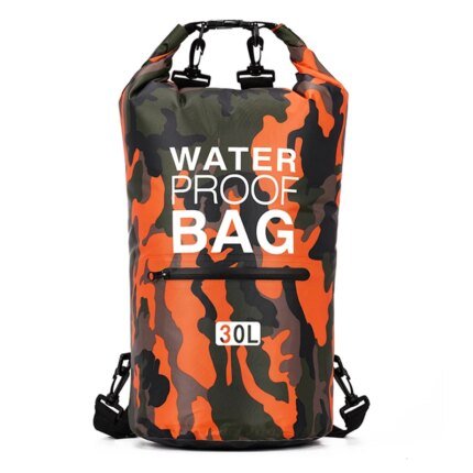 30L Waterproof Dry Bags With Wet Separation Pocket Backpack For Kayaking Boating Swimming Outdoor Sports Bag