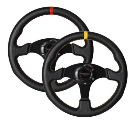 330mm/13 Inch Flat Steering Wheel Aluminium+PVC Drift Simulation Racing Game Steering Wheel Universal