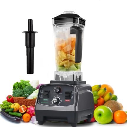 3HP 2200W Heavy Duty Grade Timer Blender Mixer Juicer Fruit Food Processor Ice Smoothies BPA Free 2L Jar