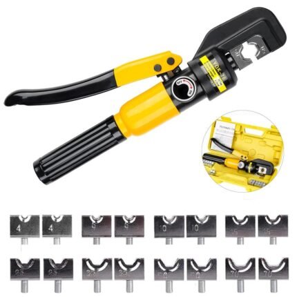 4-70m㎡ Home Hydraulic Pliers Pressure 10T Hydraulic Crimping Tools DIY Cable Terminal Wiring Pliers, Cordless Crimping Pliers