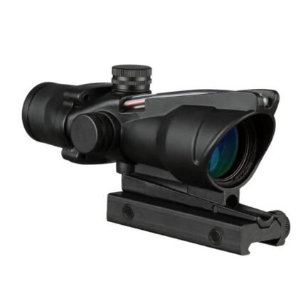 4X32 Hunting Riflescope Real Fiber Optics Grenn Red Dot Illuminated Etched Reticle Tactical Optical Sight
