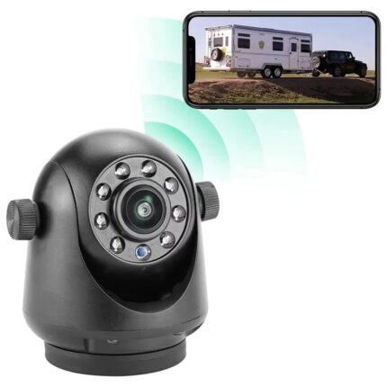 5G WiFi Magnetic Hitch Wireless Rear View Camera Night Vision Rechargeable for Trailer RV Truck for iPhone Android