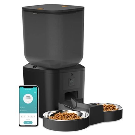 8L Automatic Cat Feeder With 1080p Camera Video 5G WiFi Cat Food Dispenser Pet Smart Voice Recorder Tuya APP Pet Auto Feeder