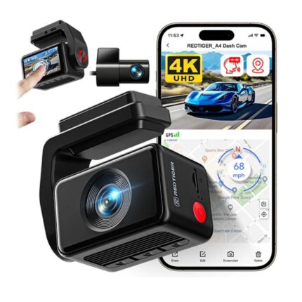 A4 Dash Camera Front and Rear 4k Dash Cam Drive Recorder for WiFi GPS Car Dvr for 24H Parking Mode Black Box for Car