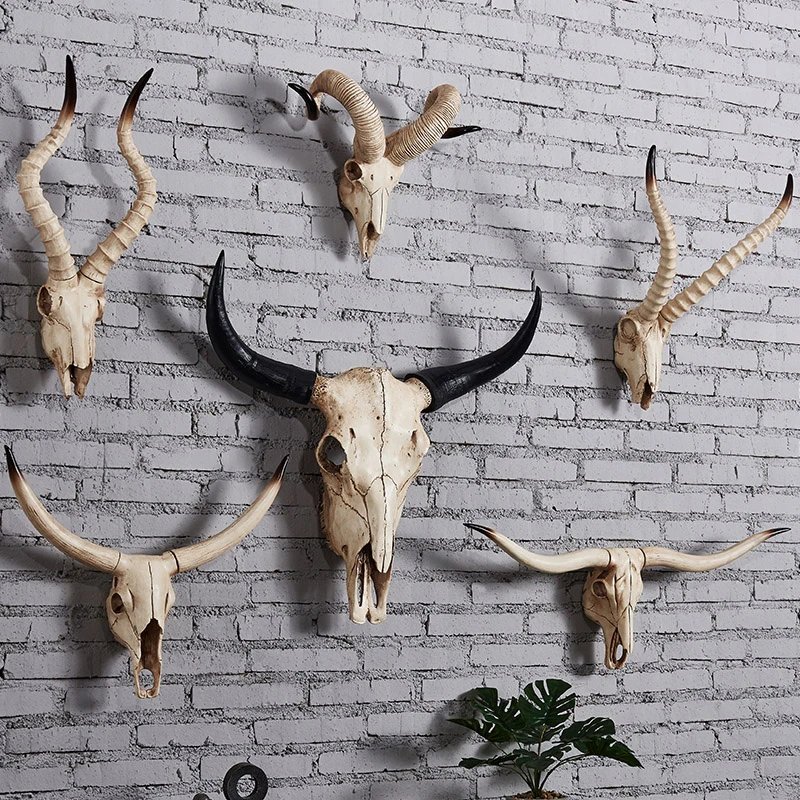 Artificial Cow Skull Sheep Skull Wall Decor Handmade Farmhouse Decor Wall SculptureFor Home Bar Restaurant Decoration Artificial Cow Skull Sheep Skull Wall Decor Handmade Farmhouse Decor Wall SculptureFor Home Bar Restaurant Decoration