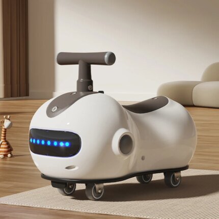 Baby Peanut Twist Car Infant Scooter Walker with Sound Light Silent Wheel Outdoor Ride on Toy Car Balance Training Birthday Gift