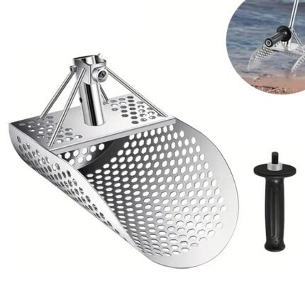 Beach Sand Scoop Shovel Metal Detector Sand Scoops Treasure Detecting Metal Detector Hunting Stainless Steel Tool Hex