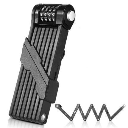 Bicycle Folding Chain Lock Anti Theft Combination Lock Heavy Duty Safety Motorcycle MTB Road Cycling Electric Lock