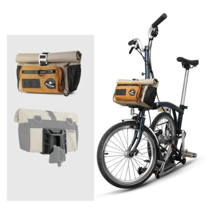 Bike Handlebar Bag 4L Quick Release For Brompton Folding Bike Front Tube Basket Bag With MOLLE System Urban Cycling