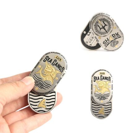 Bing Shark Mechanical Fidget Slider ADHD Metal EDC Fidget Toys Office Desk Toys Anxiety Stress Relief Toys