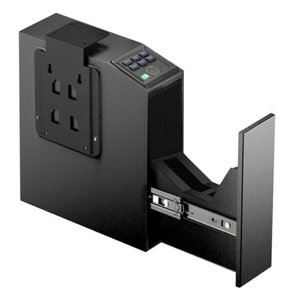 Biometric Handgun Gun Safe For Nightstand Slider Fingerprint Hand gun Safe Bedside Pistol Safe For Desk Car Truck with PIN Code