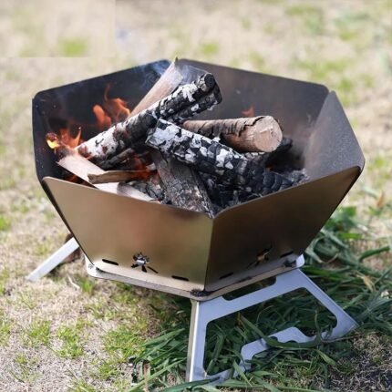 Camping Brazier Folding Bonfire Stove Portable Firewood Burner Campfire Furnace Outdoor Fire Wood Stove Burner Heater