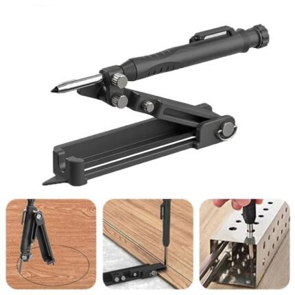 Carpentry Graffiti Line Measuring Hand Tools Multi-function Scribing Tool Aluminum Alloy Scribe Tool With Deep Hole Pencil
