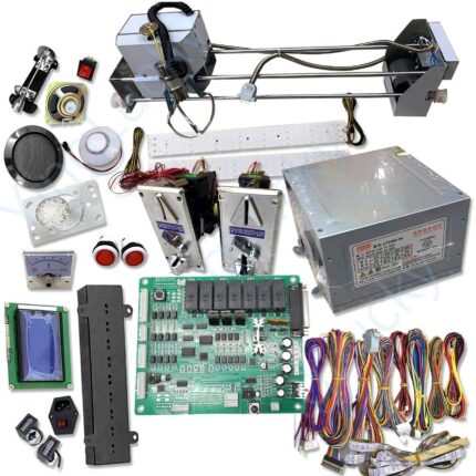 Claw Crane Machine Vending Diy Kit Prize Plush Toy Game Board Stainless 71cm Gantry Joystick Power Supply Coin Acceptor