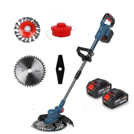 Cordless Lawn Mower Brushless Motor Electric Grass Trimmer Adjustable Length Angle Telescopic Pruning Garden Tools Wire Wheel