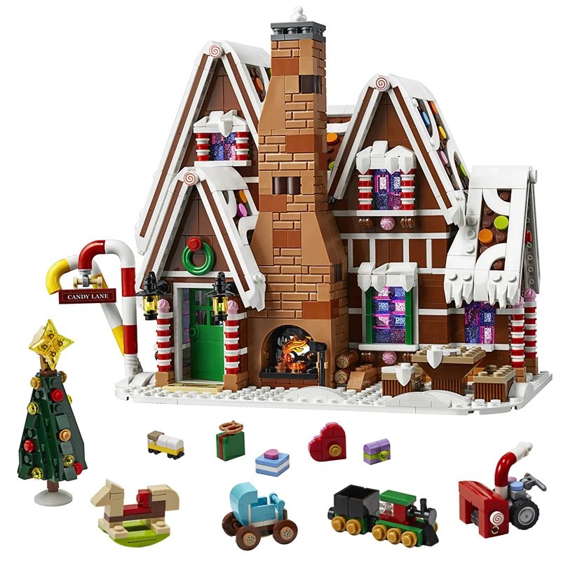 Creative Mini Christmas Gingerbread man House Building Blocks Hut Model Assemble Bricks Toy Holiday Gifts For Kid Girl Boy Adult Creative Mini Christmas Gingerbread man House Building Blocks Hut Model Assemble Bricks Toy Holiday Gifts For Kid Girl Boy Adult