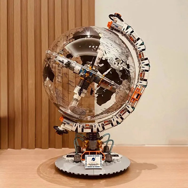 Creative Technology Space Station Transparent Globe Building Blocks High Tech Construction Bricks Set Toy Gifts For Children Creative Technology Space Station Transparent Globe Building Blocks High Tech Construction Bricks Set Toy Gifts For Children