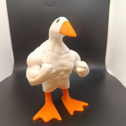 Duck Statue Ornament Funny Muscle Duck Statue Decoration Resin Crafts Sculpture Ornament Decoration