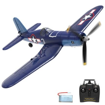 F4U Corsair RC Plane 2.4Ghz 4CH 400mm Wingspan One-Key Aerobatic RTF Remote Control Aircraft Toys Gifts for Children