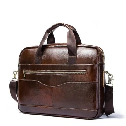 Genuine Leahther Men Briefcase Portable Office Handbag for Laptop Bag High Quality Business Messenger Shoulder Bags Travelling