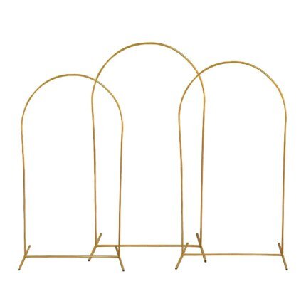 Gold Wedding Arch Stand, Party Decor Balloon arch, Frame Backdrop Holder Bracket,Size 4FT 5FT 6FT 6.6FT 7.2FT