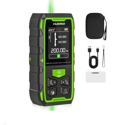 Huepr Dual Green Laser Rangefinder Laser Meter With High Accuracy And LCD Display Laser Distance Measure Tool