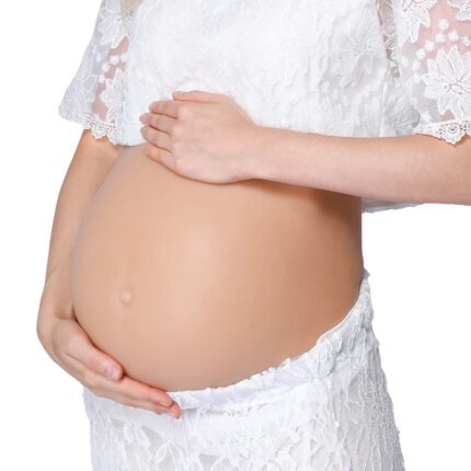 Inflatable Skinless Silicone Belly Lightweight Fake Pregnant Belly Props Transformation Unisex Belly Oversized Twins