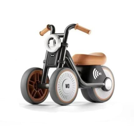 Kids Balance Bike Ride-on Motorcycle Toddler Balance Bike with Music & Lights Sturdy Non-Tip Design Quiet Wheels for Boys Girls