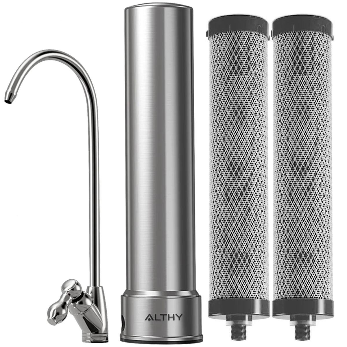Kitchen Under Sink Drinking Water Filter Purifier 5 in 1, Stainless Steel Filtration System With Faucet Kitchen Under Sink Drinking Water Filter Purifier 5 in 1, Stainless Steel Filtration System With Faucet