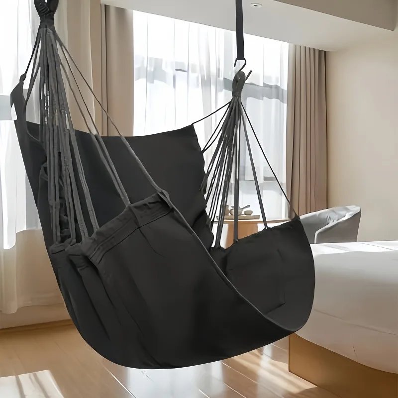 Leisure Fabric Hammock Chair Outdoor Swing Chair Hammock Dormitory Hammock Chair Anti Rollover Hammock (With Storage Bag) Leisure Fabric Hammock Chair Outdoor Swing Chair Hammock Dormitory Hammock Chair Anti Rollover Hammock (With Storage Bag)