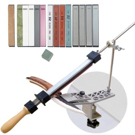 Manual Fixed Angle Sharpener Rotatable Angle Adjustable For Sharpening Diamond Quick Cutting Edge Clamp Table Holder