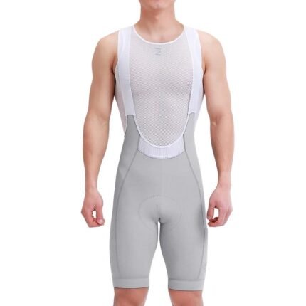 Men's Cycling Bib Shorts High-Waisted Breathable Biking Bicycle Bibs Pants MTB Cycling Clothing Man with Pockets