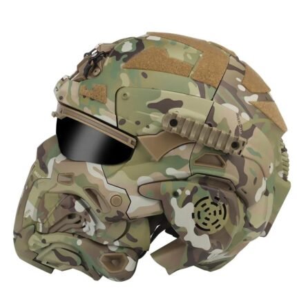 Militar Helmet Helmet Built-in Communication Headset Anti-fog Fan W-Ronin Assault Helmet Detachable Mask Replacement Lens