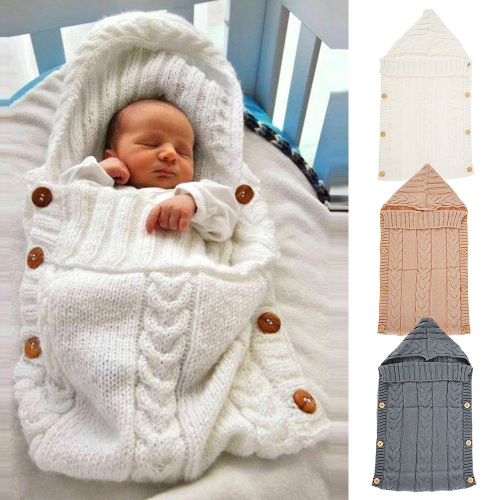 Newborn Baby Wrap Swaddle Blanket Unisex Infant Baby Stroller Wrap Soft Thick Knit Wrap Bag Receiving Blanket for 0-24 Month Baby Newborn Baby Wrap Swaddle Blanket Unisex Infant Baby Stroller Wrap Soft Thick Knit Wrap Bag Receiving Blanket for 0-24 Month Baby