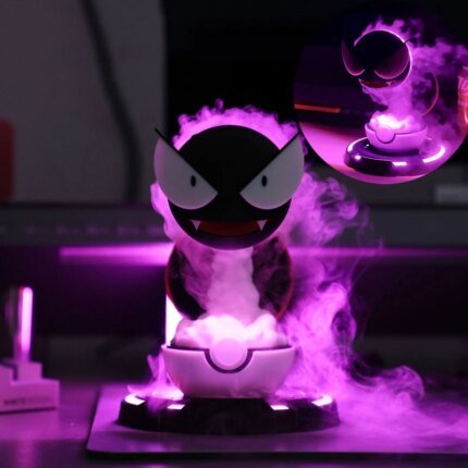 Pokemon Gastly Usb Air Humidifier Anime Water Mist Aromatherapy Diffuser Desktop Humidifier Creative Atmosphere Lighting Gifts
