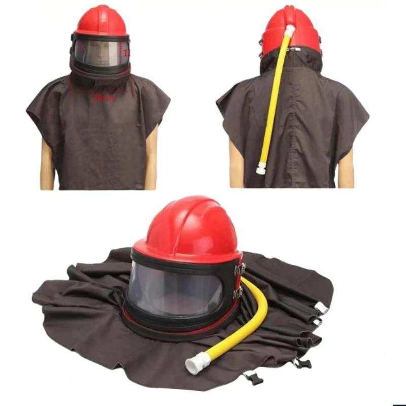 Protective Sandblasting Helmet, High-Auality ABS Dust Mask, Sandblasting Protector with Temperature Adjustment Device Protective Sandblasting Helmet, High-Auality ABS Dust Mask, Sandblasting Protector with Temperature Adjustment Device