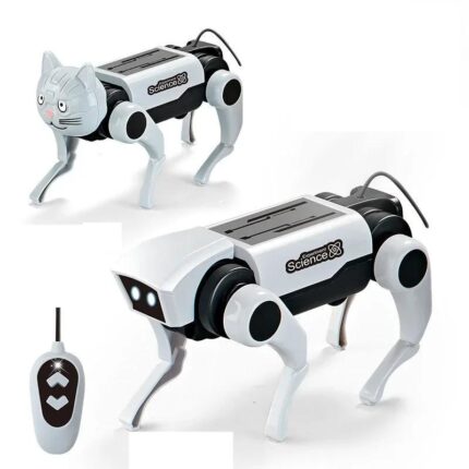 Rc Robot Children's Remote Control Mechanical Dog Toy Science Teaching Diy Assembling Model Electric Set Toys for Boys Kids Gift