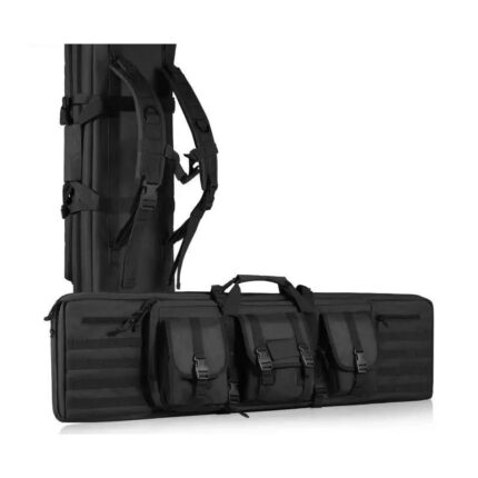 Rifle Bag 36/42 inch Tactical Double Long Gun Bag Soft Rifle Case with Lockable Zipper for Two 34"/40" Rifles & 2 Pistols