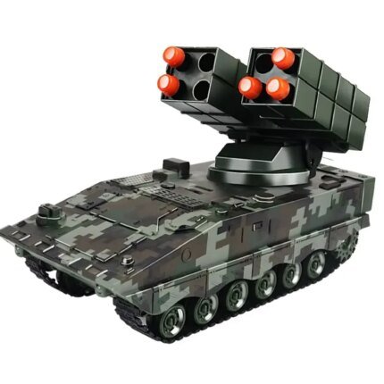 Simulation Can launch Remote Controlled Missile Vehicle Tracked Tank Children Toy Car 2.4G Electric Rechargeable RC Car