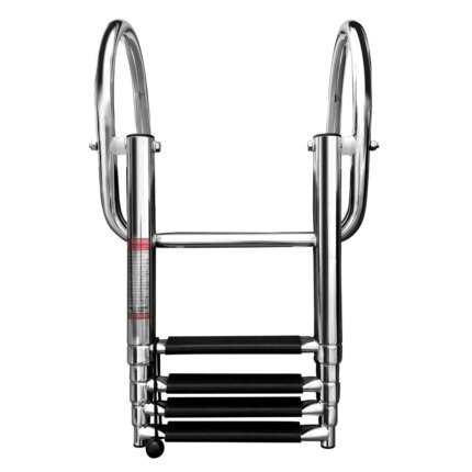 Stainless Steel Boat Boarding Telescoping Ladder, Sliding Folding, Swimming Launching Ladder, Boat Accessories, 4 Step